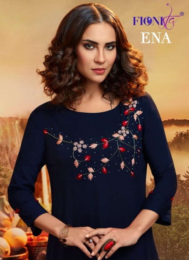 fionista presents ena 1171-1176 Series 4475 + 5% GSt Extra kurti with  plazzo set catalog at best rate
