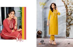 100 miles delight kurti with combo bottom 1