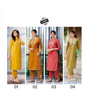 100 miles delight kurti with combo bottom 4