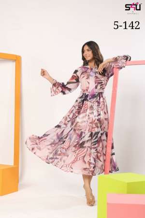 S4U D NO 5-142 FANCY CATCHY LOOK KURTI SIZE SET 