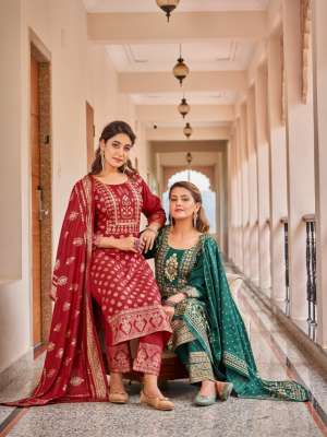 RAYON KURTI WITH PANT AND DUPATTA CATALOG