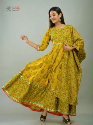 HALDI MEHNDI 2 KURTI WITH PANT DUPATTA