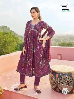 BLUE HILLS BOLLYWOOD TIKKA KURTI PANT WITH DUPATTA