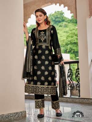 RAYON KURTI WITH PANT AND DUPATTA CATALOG