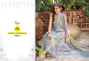 SHREE FABS M PRINT SPRING SUMMER 23 VOL 3 COTTON INNOVATIVE LOOK SALWAR SUIT WITH SHIFFON DUPATTA 