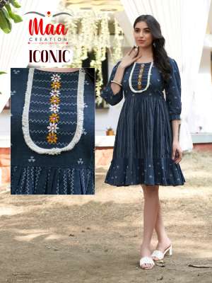 ICONIC COTTON DECENT LOOK KURTI SINGLE
