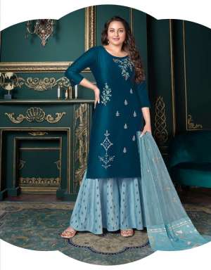 Vol-3 Party Wear Kurtis With Sharara And Dupatta Collection