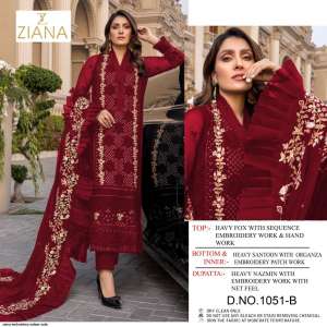 ZIANA EMBROIDERY 1051 SALWAR SUITS