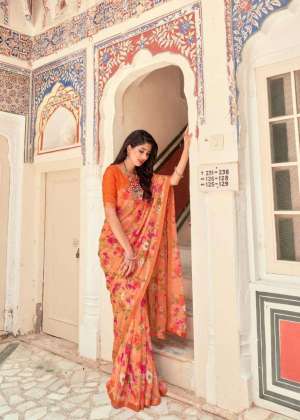 Swastik Georgette Printed Sarees Catalog
