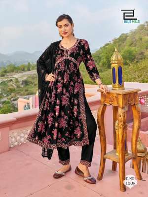 BLUE HILLS BOLLYWOOD TIKKA KURTI PANT WITH DUPATTA