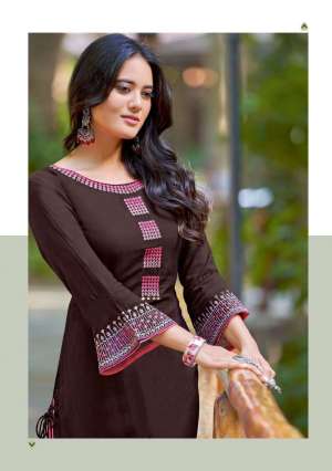 Mittoo Presents Mayurika Vol-10 Amazing Work Readymade Kurti