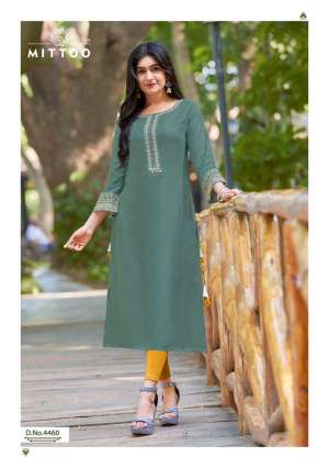 Mittoo Presents Mayurika Vol-10 Amazing Work Readymade Kurti