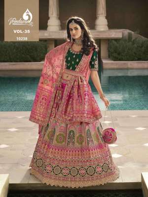 Vol-35 Banarasi Silk Bridal Exclusive Wedding Lahenga Choli