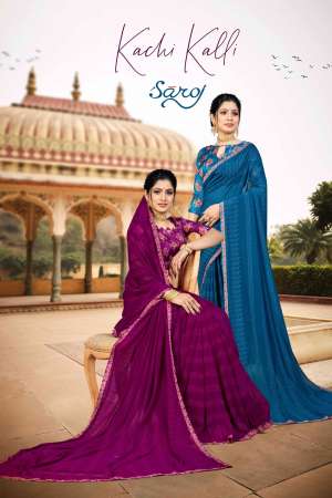 KACHI KALLI FANCY CATCHY LOOK SAREE CATALOG