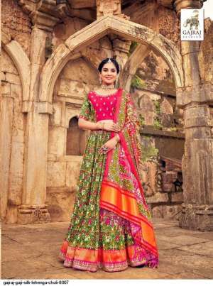 GAJRAJ GAJI SILK LEHENGA CHOLI 8007