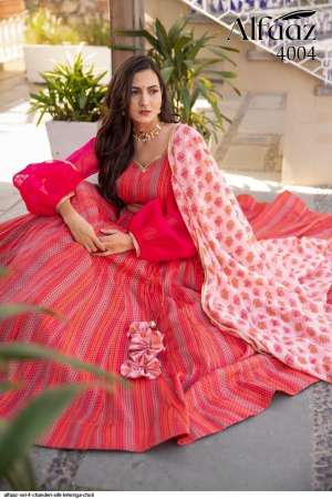 ALFAAZ VOL 4 CHANDERI SILK LEHENGA CHOLI