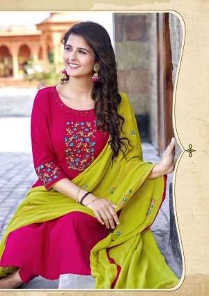 Vol-4 Summer Amazing Work Kurti With Pant And Dupatta