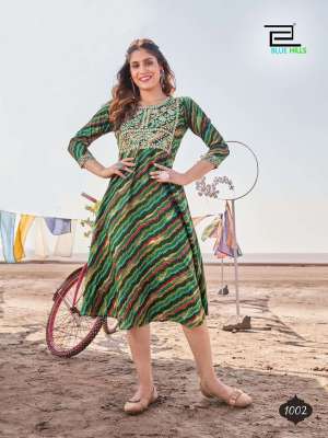 Hills Presents Exotic Rayon Simple Ladies Kurtis