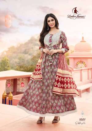 Ladies Flavour Presents Sabhyata Fancy Anarkali Gown Style Kurtis