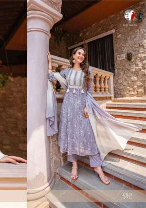 Zara Vol-3 Fantastic Print Kurti With Pant And Dupatta