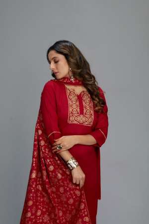 RAYON ELEGANT LOOK KURTI DUPATTA WITH BOTTOM SIZE SET