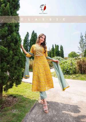 Zara Vol-3 Fantastic Print Kurti With Pant And Dupatta