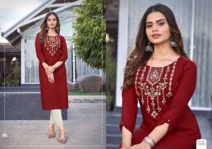 KALAROOP BY KAJREE LILY 24 RAYON INNOVATIVE LOOK KURTI 