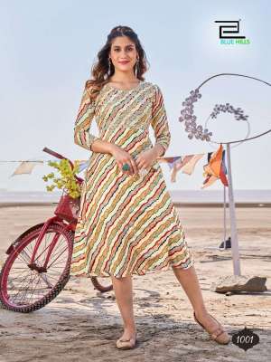 Hills Presents Exotic Rayon Simple Ladies Kurtis