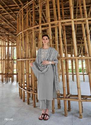 FOUR BUTTONS AMBAR 2 LINEN COTTON ATTRCTIVE LOOK TOP BOTTOM WITH DUPATTA 