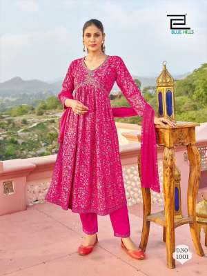 BLUE HILLS BOLLYWOOD TIKKA KURTI PANT WITH DUPATTA