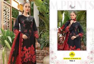 SHREE FABS M PRINT SPRING SUMMER 23 VOL 3 COTTON INNOVATIVE LOOK SALWAR SUIT WITH SHIFFON DUPATTA 