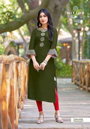 Mittoo Presents Mayurika Vol-10 Amazing Work Readymade Kurti