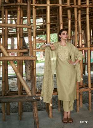 FOUR BUTTONS AMBAR 2 LINEN COTTON ATTRCTIVE LOOK TOP BOTTOM WITH DUPATTA 