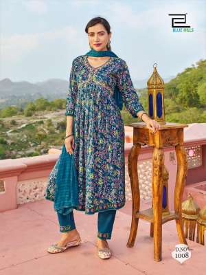 BLUE HILLS BOLLYWOOD TIKKA KURTI PANT WITH DUPATTA