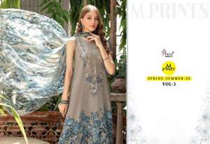 SHREE FABS M PRINT SPRING SUMMER 23 VOL 3 COTTON INNOVATIVE LOOK SALWAR SUIT WITH SHIFFON DUPATTA 
