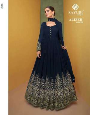 Presents Alizeh Gold Readymade And Party Wear Designer Long Gown