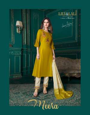 LILY AND LALI MEERA TOP BOTTOM WITH DUPATTA CATALOG