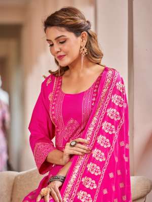 RAYON KURTI WITH PANT AND DUPATTA CATALOG