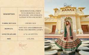 Virasat Presents Padmasundari Readymade Patola Printed Long Gown With Dupatta 
