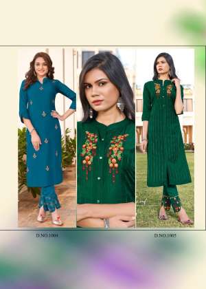 SELESTA ZEHEN KURTIS WITH BOTTOM 