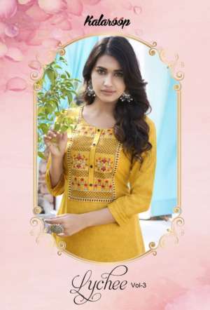 KALAROOP BY KAJREE LYCHEE VOL 3 KURTIS