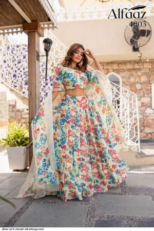 ALFAAZ VOL 4 CHANDERI SILK LEHENGA CHOLI