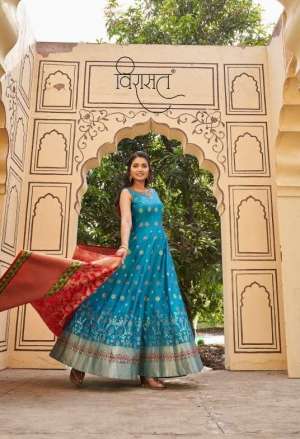Virasat Presents Banarasiya Vol-2 Designer Readymade Long Gown With Beautiful Work Dupatta Catalog  