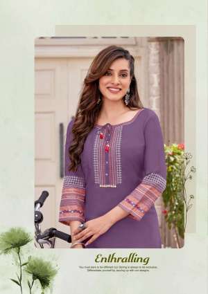 Wooglee Presents Salonee Vol-4 Heavy Rayon Fancy Daily Wear Kurtis