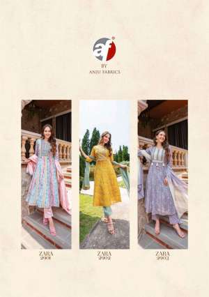 Zara Vol-3 Fantastic Print Kurti With Pant And Dupatta