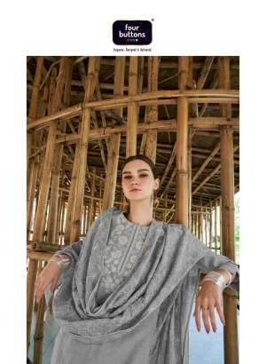 FOUR BUTTONS AMBAR 2 LINEN COTTON ATTRCTIVE LOOK TOP BOTTOM WITH DUPATTA 