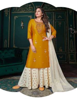Vol-3 Party Wear Kurtis With Sharara And Dupatta Collection