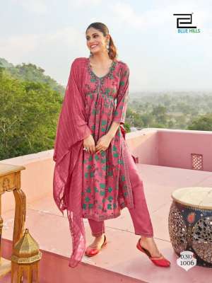 BLUE HILLS BOLLYWOOD TIKKA KURTI PANT WITH DUPATTA