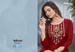 KALAROOP BY KAJREE LILY 24 RAYON INNOVATIVE LOOK KURTI 