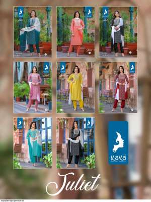 KAYA JULIET RAYON PRINT KURTI SET